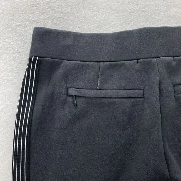 Athleta Commuter Pants Women's Small Pull On Black Stretch‎ Striped Ankle Zip - Picture 13 of 14